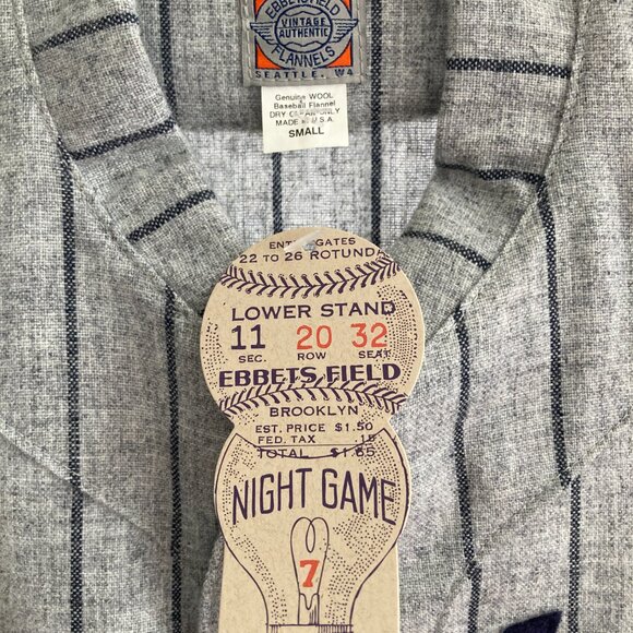 EBBETS FIELD FLANNELS IMPERIAL OIL IMPERIALS REPLICA WOOL BASEBALL JERSEY NWT - Picture 3 of 8